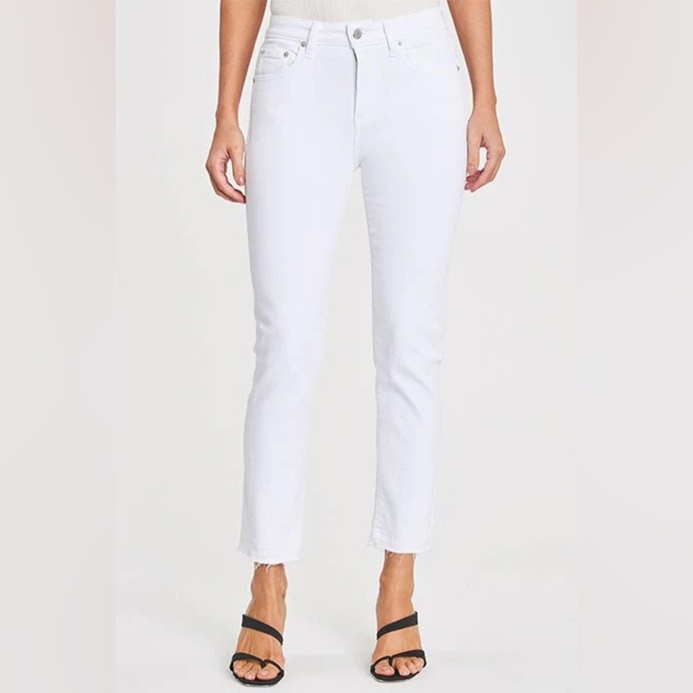 Pistola White Frayed Monroe Cigarette Jeans - 26